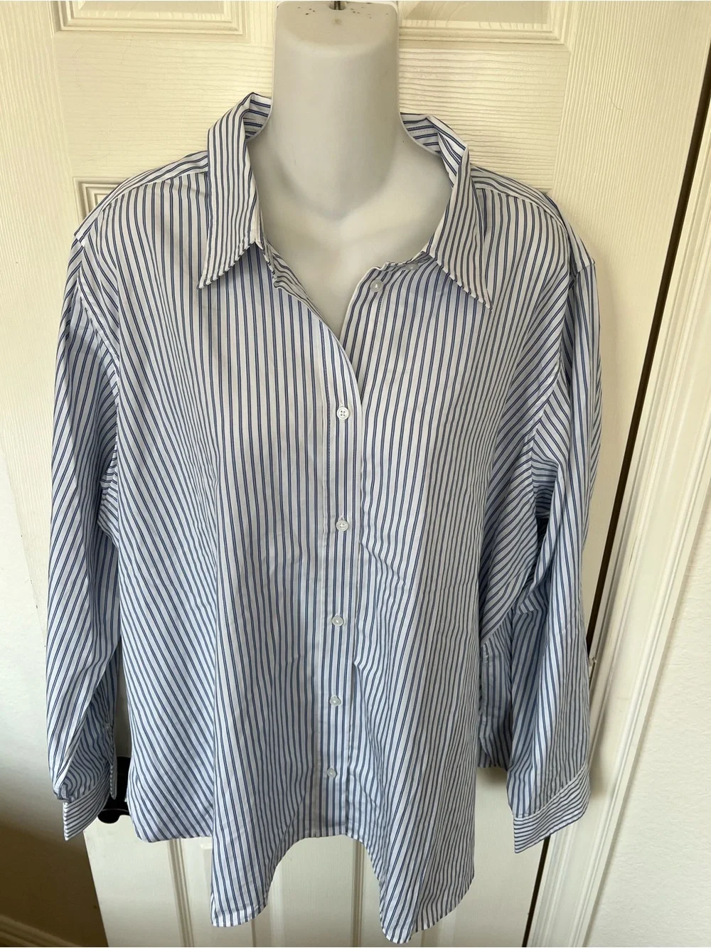 NWT Jules classic-fit button-up shirt in striped cotton poplin 24